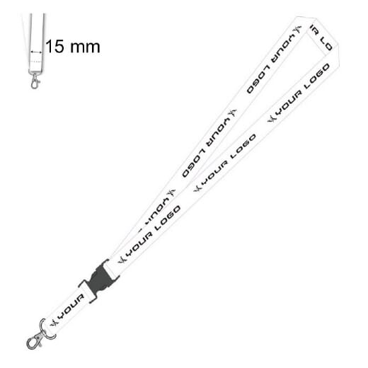 SUBYARD 15 C lanyard personalizzato con gancio 15 mm