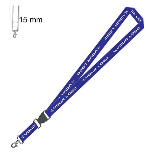 SUBYARD 15 C lanyard personalizzato con gancio 15 mm