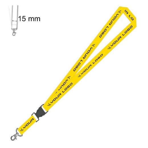 SUBYARD 15 C lanyard personalizzato con gancio 15 mm