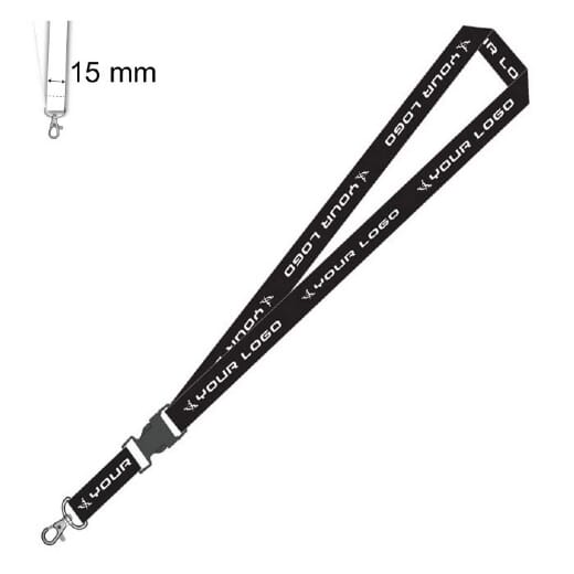 SUBYARD 15 C lanyard personalizzato con gancio 15 mm