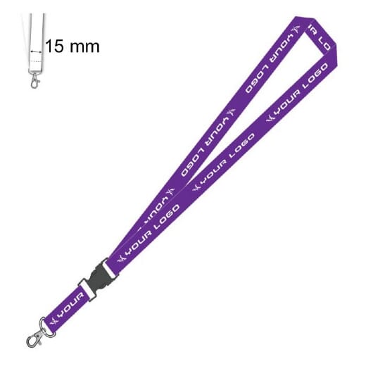 SUBYARD 15 C lanyard personalizzato con gancio 15 mm