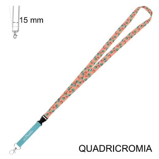 SUBYARD 15 C lanyard personalizzato con gancio 15 mm