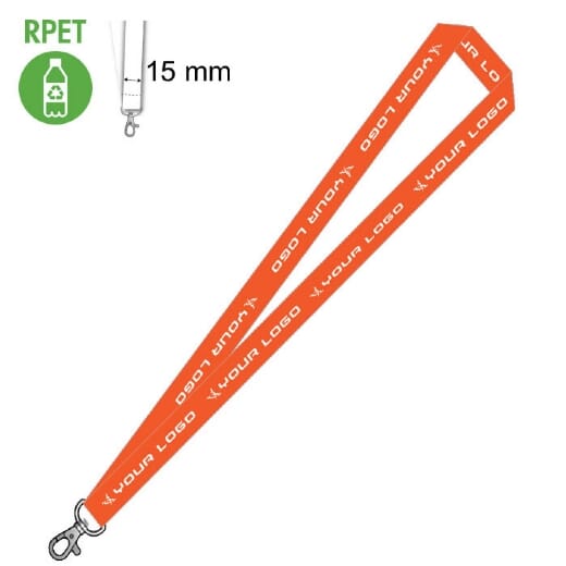 SUBYARD 15 A RPET lanyard ecologico personalizzato 15mm