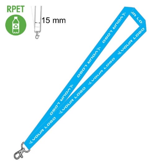 SUBYARD 15 A RPET lanyard ecologico personalizzato 15mm