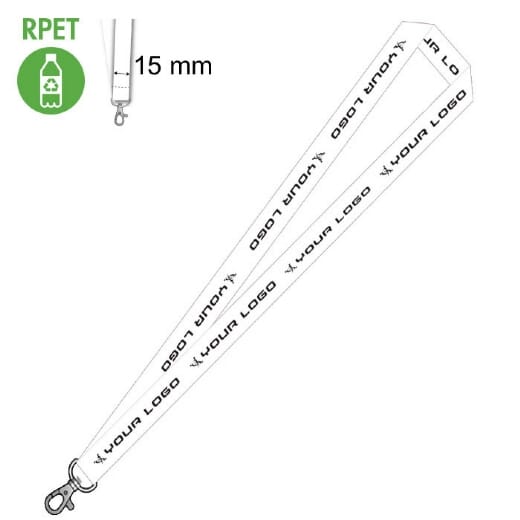 SUBYARD 15 A RPET lanyard ecologico personalizzato 15mm