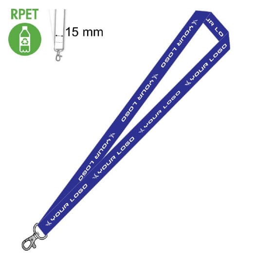 SUBYARD 15 A RPET lanyard ecologico personalizzato 15mm