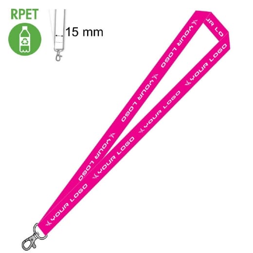 SUBYARD 15 A RPET lanyard ecologico personalizzato 15mm