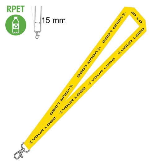 SUBYARD 15 A RPET lanyard ecologico personalizzato 15mm