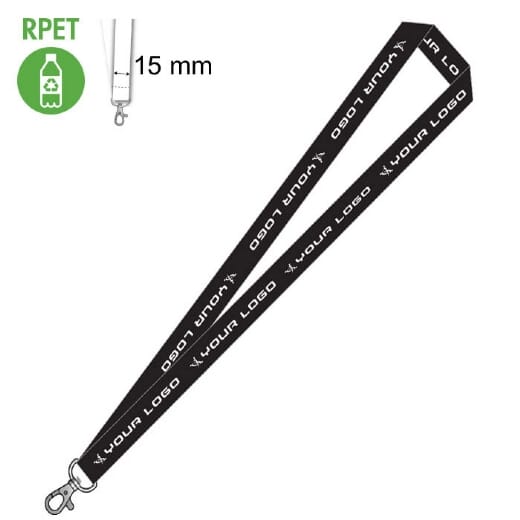SUBYARD 15 A RPET lanyard ecologico personalizzato 15mm