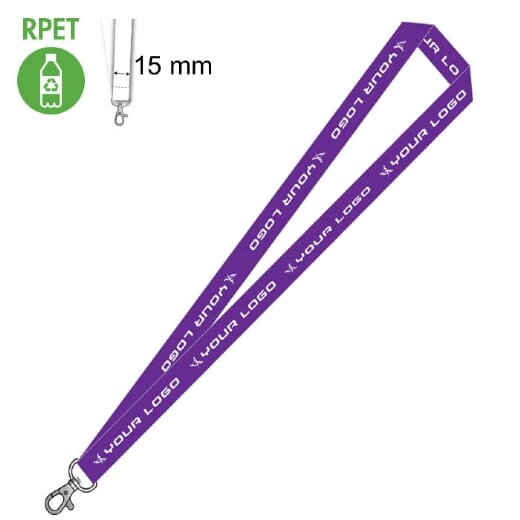 SUBYARD 15 A RPET lanyard ecologico personalizzato 15mm