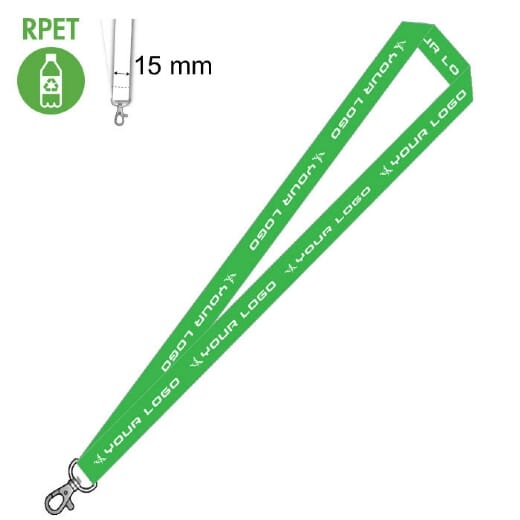 SUBYARD 15 A RPET lanyard ecologico personalizzato 15mm