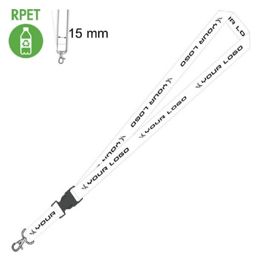 SUBYARD 15 C RPET lanyard personalizzato ecosostenibile