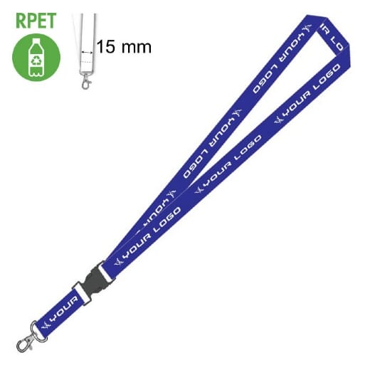 SUBYARD 15 C RPET lanyard personalizzato ecosostenibile