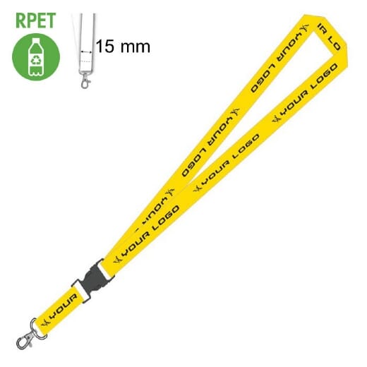 SUBYARD 15 C RPET lanyard personalizzato ecosostenibile