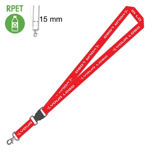 SUBYARD 15 C RPET lanyard personalizzato ecosostenibile