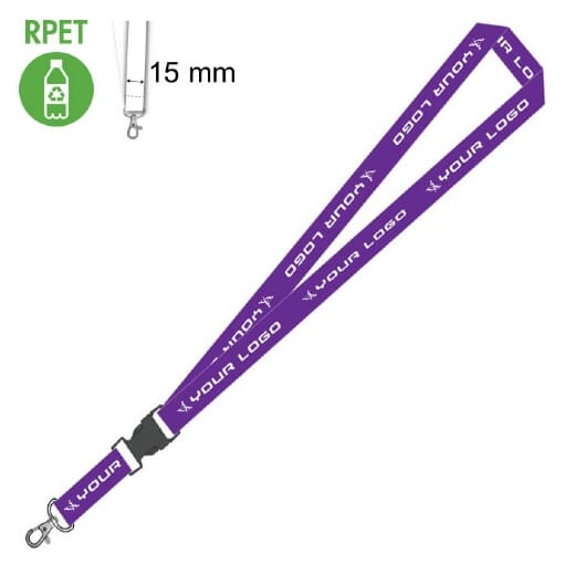 SUBYARD 15 C RPET lanyard personalizzato ecosostenibile