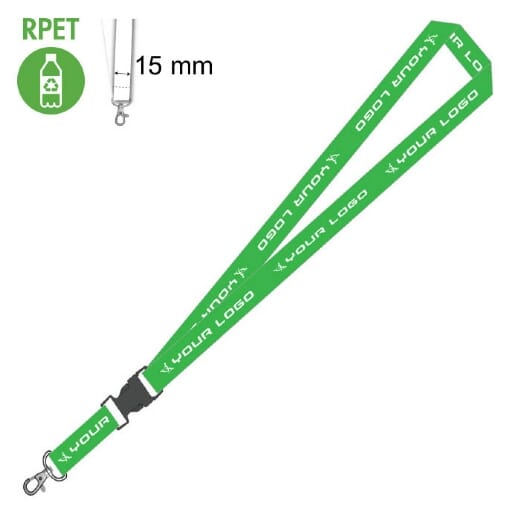 SUBYARD 15 C RPET lanyard personalizzato ecosostenibile
