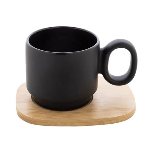 Mug in ceramica con vassoio KAGUYA - 220 ml