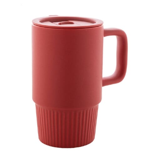 Mug in ceramica con coperchio FEYJA - 420 ml