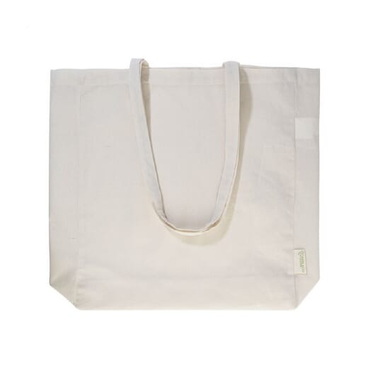 Shopper con soffietto in cotone riciclato GUSPEX
