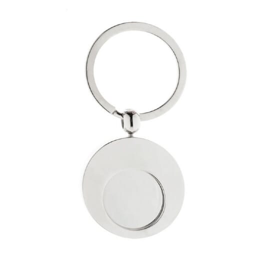 Portachiavi con gettone carrello CROMO