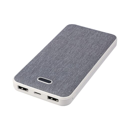 Power bank in ABS riciclato e tessuto rPET TOVI