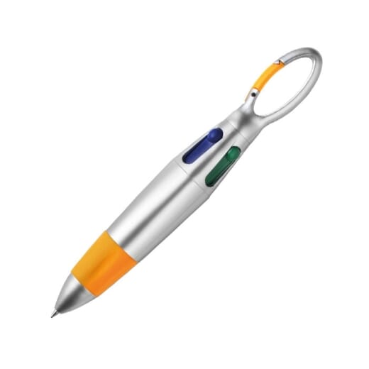 Penna a sfera 4 colori con moschettone MARVIN