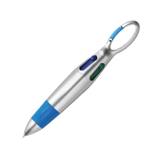 Penna a sfera 4 colori con moschettone MARVIN