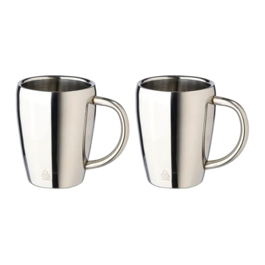 Set 2 tazze in acciaio inox riciclato NAYA 200 ml