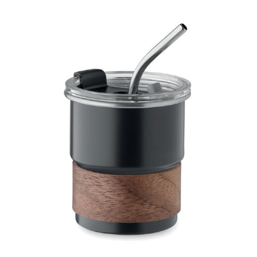 Bicchiere con cannuccia in acciaio MATE - 260 ml