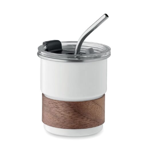 Bicchiere con cannuccia in acciaio MATE - 260 ml