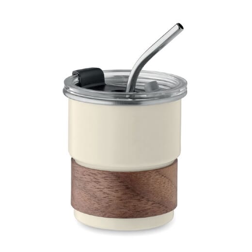 Bicchiere con cannuccia in acciaio MATE - 260 ml