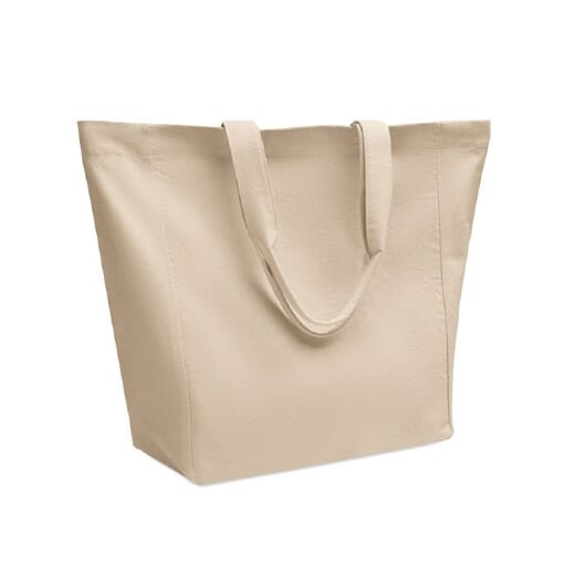 Shopper in cotone a soffietto PURI