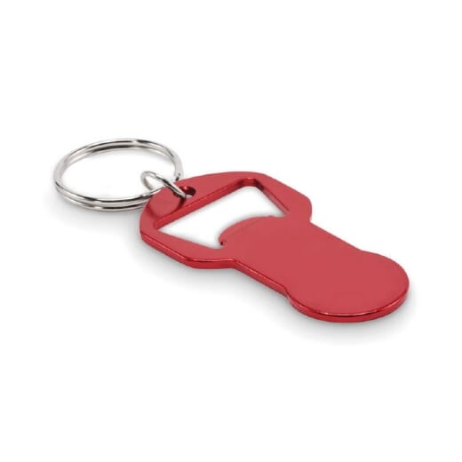 Portachiavi apribottiglie con gettone spesa CLAVE