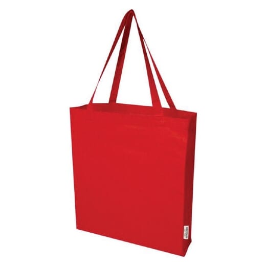 Tote bag a soffietto in cotone riciclato MADRAS