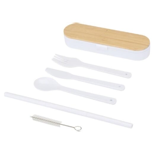 Set di posate con coperchio in bambù RUNA
