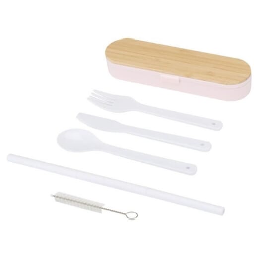 Set di posate con coperchio in bambù RUNA