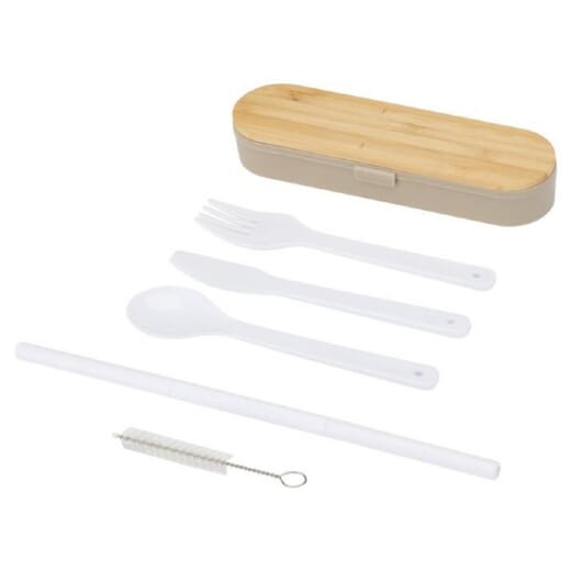 Set di posate con coperchio in bambù RUNA