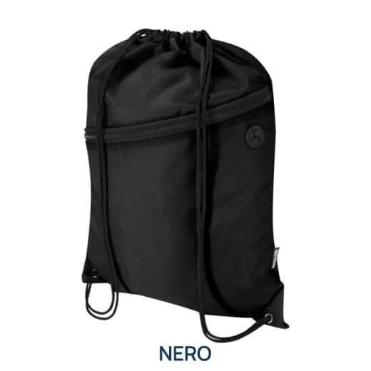 Borsa con coulisse e tasca frontale in RPET ORIOLE