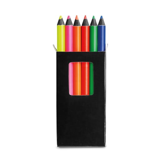 Scatola con 6 matite fluorescenti MEMLING