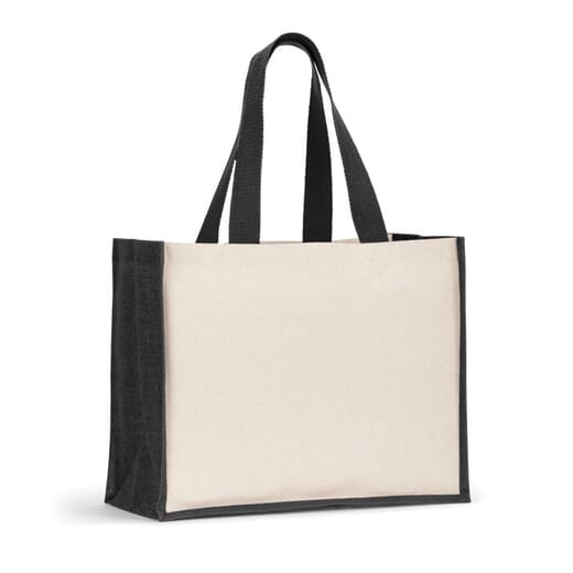 Borsa in tela e iuta HELSINQUE COLOUR