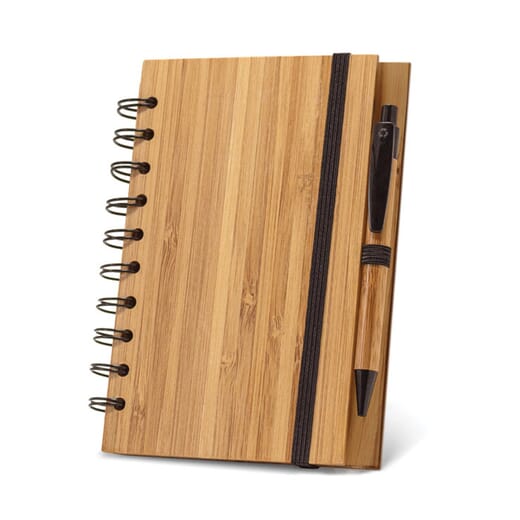 Block notes in bambù con spirale DICKENS A5