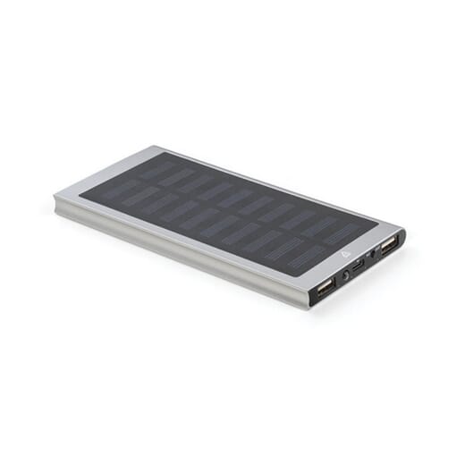Power bank solare in alluminio CLERK
