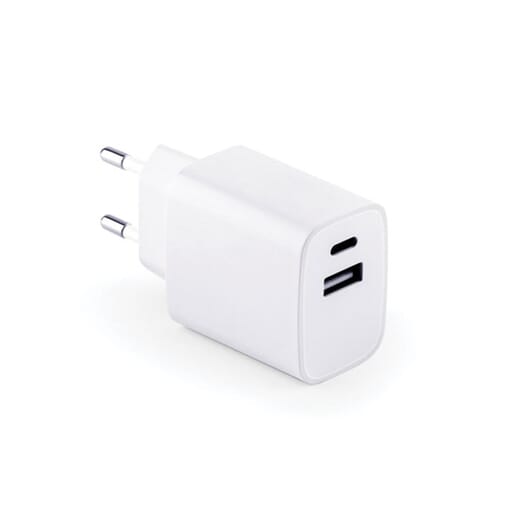 Adattatore di corrente con porta USB-A USB-C WEGENER