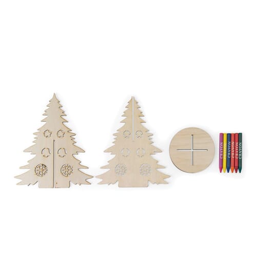 Albero di Natale in legno da colorare PINERY